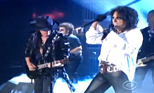 Alice Cooper and Joe Perry at the Grammys