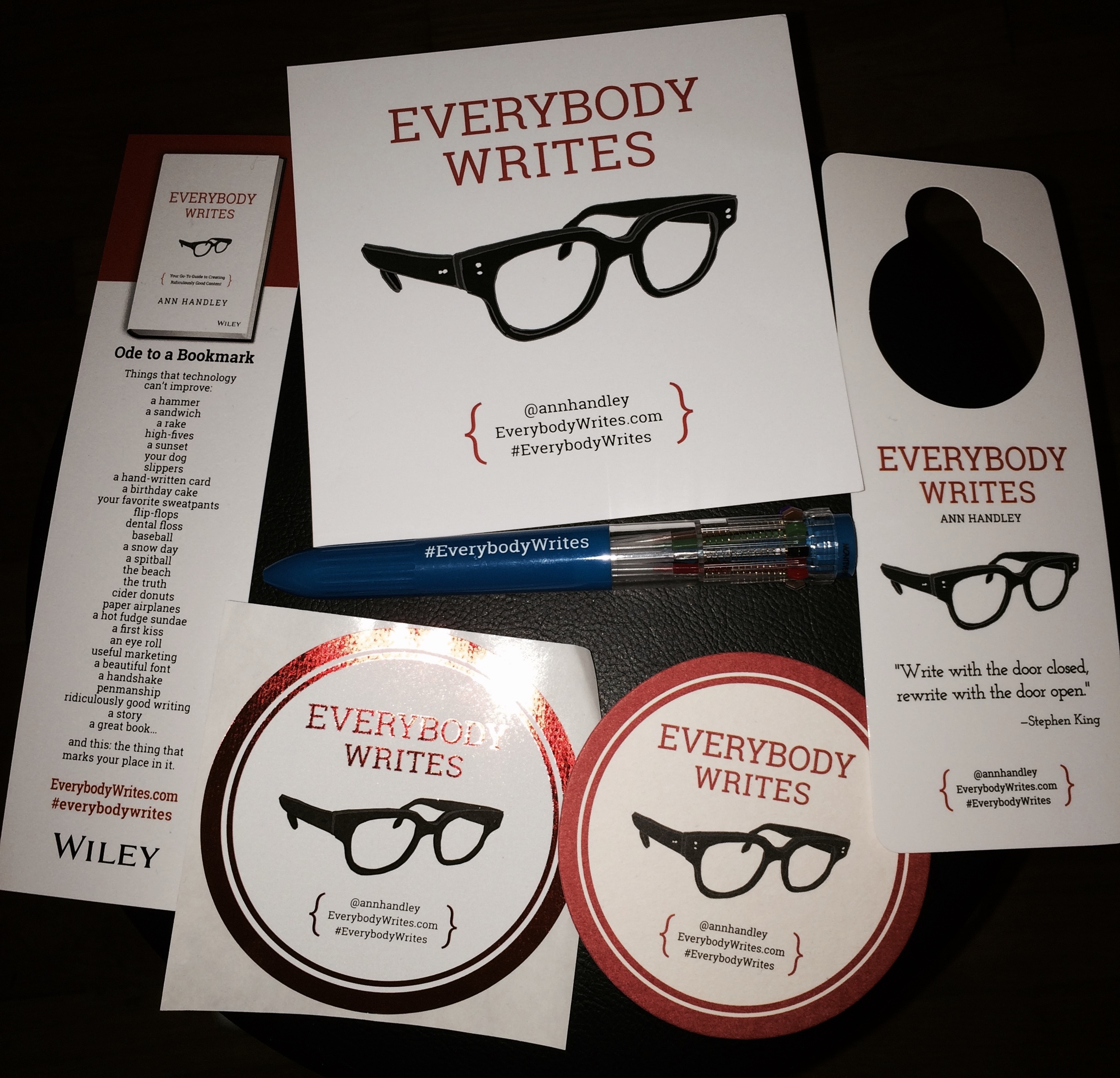 Everybody Writes Promotional Swag