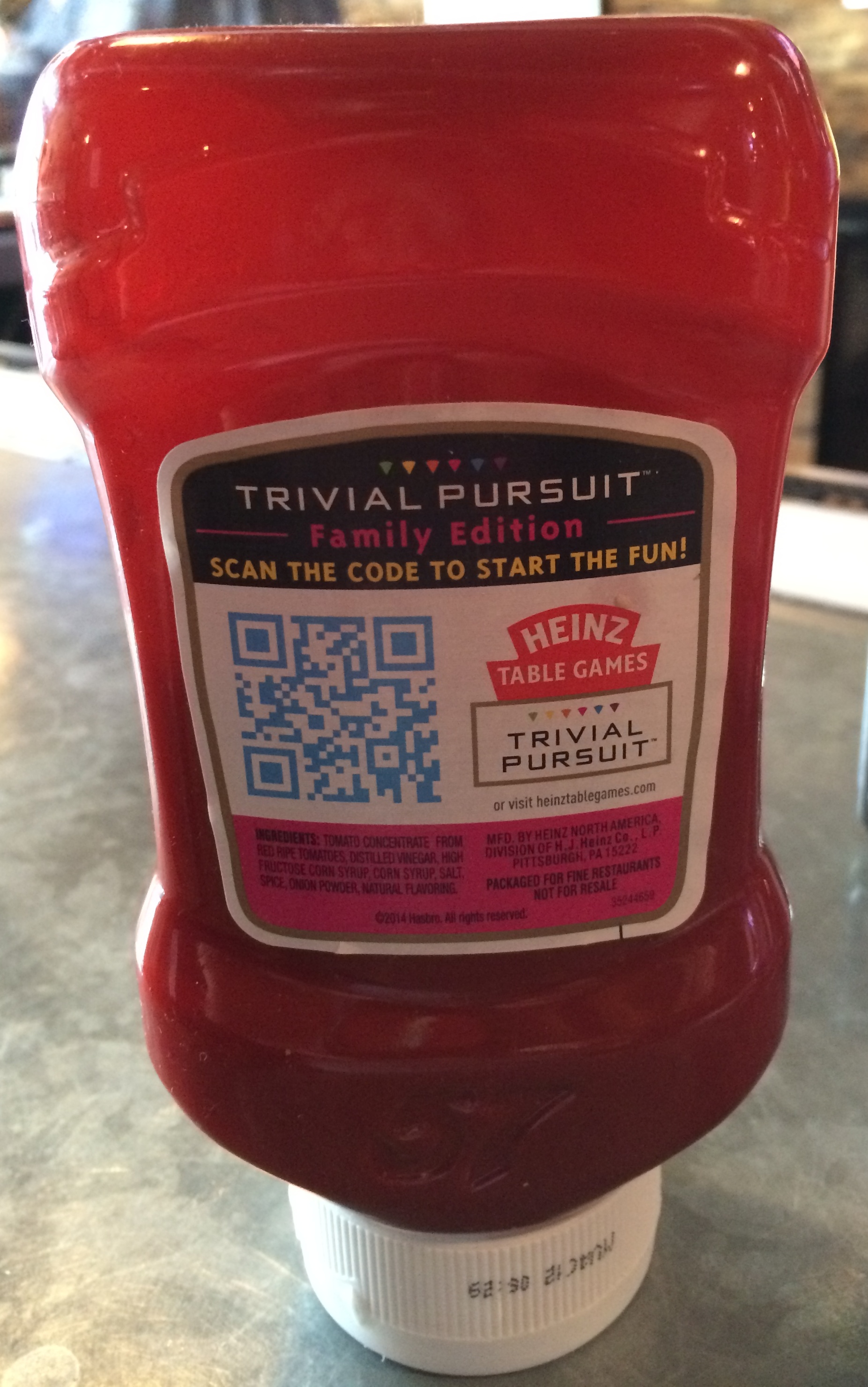 Heinz Label with Trivial Pursuit QR Code
