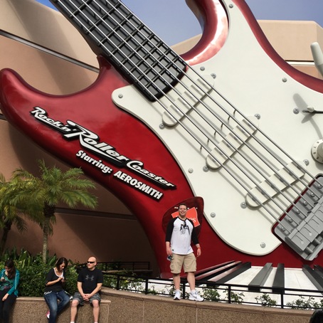 Me In Front of the Rock and Roller Coast Ride's Guitar