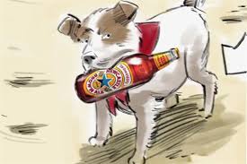 Newcastle Brown Ale Dog Sketch