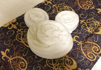 Disney Resort Towel Shaped Like Mickey Mouse