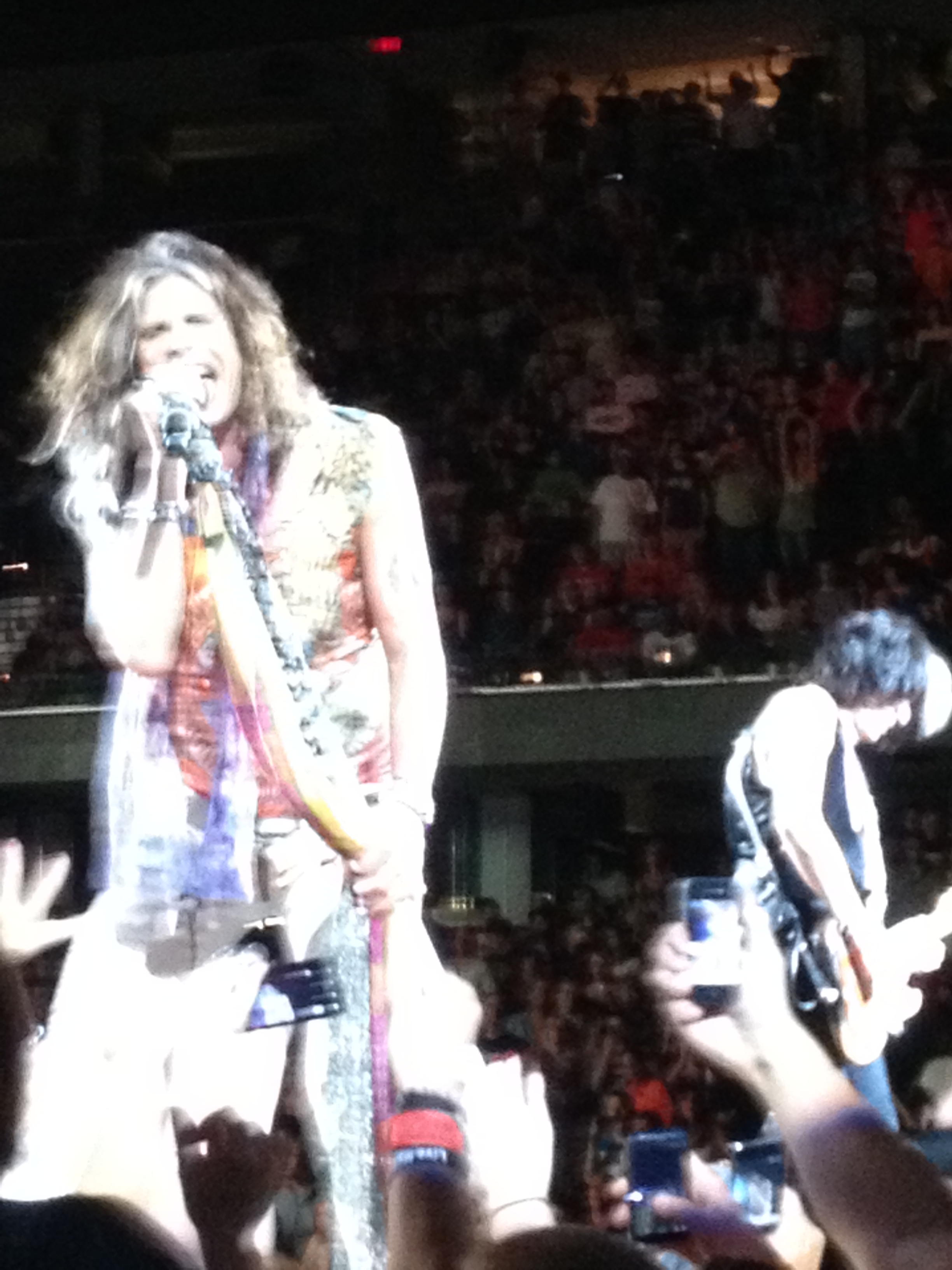 Steven Tyler and Joe Perry on Stage in Cleveland