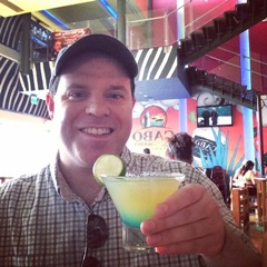 Jeremy holding a Waborita at the Cabo Wabo Cantina in Las Vegas