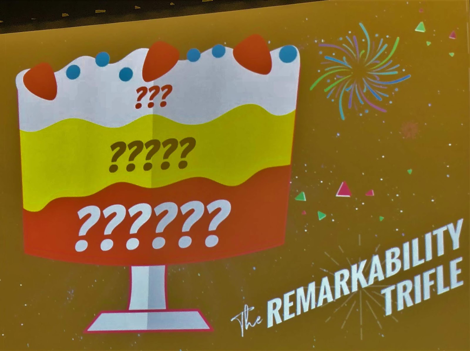 Andrew and Pete's Remarkability Trifle at Content Marketing World 2018