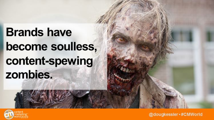 Doug Kessler's Zombie Slide at Content Marketing World 2019