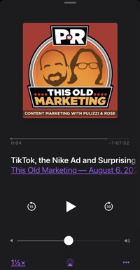 Content Marketing Podcast iPhone Screen Shot